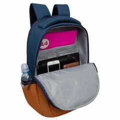 Рюкзак GRIZZLY школьный, укрепленная спинка, 2 отделения, для девочек, BLUE/ORANGE, 43х27,5х16 см, RD-341-2/3 Рюкзак GRIZZLY школьный, укрепленная спинка, 2 отделения, для девочек, BLUE/ORANGE, 43х27,5х16 см, RD-341-2/3 - фото 5