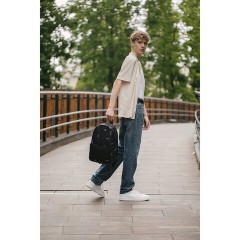 Рюкзак HEIKKI POSITIVE (ХЕЙКИ) универсальный, карман-антивор, "Gray Chess", 42х28х14 см, 273855 - фото 11