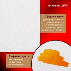 Холст на подрамнике BRAUBERG ART PREMIERE, 60х80см, грунтованный, 100% лен, среднее зерно, 190642 Холст на подрамнике BRAUBERG ART PREMIERE, 60х80см, грунтованный, 100% лен, среднее зерно, 190642 - фото 7