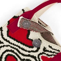 Сумочка-органайзер повседневная HEIKKI KNIT (ХЕЙКИ) кросс боди, вязаная, 17х12х5 см, "Red and black", 273796 - фото 5