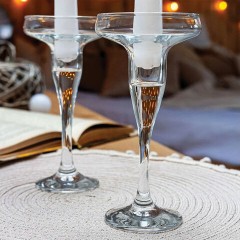 Подсвечник, 170 мм, КОМПЛЕКТ 2 штуки, стекло, PASABAHCE "БЕЙЗИК", фирменная подарочная упаковка, 44021 - фото 5