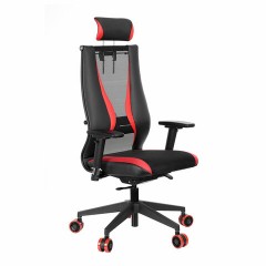Кресло компьютерное МЕТТА "ErgoLife" 10 B2-170D, 2D-подголовник, экокожа/сетка, черное/красное Кресло компьютерное МЕТТА "ErgoLife" 10 B2-170D, 2D-подголовник, экокожа/сетка, черное/красное - фото 2