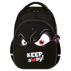 Рюкзак BRAUBERG OPTIMA, 2 отделения, с брелоком, "Keep away", СВЕТЯЩИЙСЯ, 36х27х18 см, 271361 Рюкзак BRAUBERG OPTIMA, 2 отделения, с брелоком, "Keep away", СВЕТЯЩИЙСЯ, 36х27х18 см, 271361 - фото 2