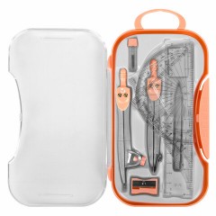 Готовальня BRAUBERG SCHOOL KIT, 11 предметов, циркуль 115 мм, циркуль 125 мм, чертежные принадлежности, персиковый цвет, 210717 Готовальня BRAUBERG SCHOOL KIT, 11 предметов, циркуль 115 мм, циркуль 125 мм, чертежные принадлежности, персиковый цвет, 210717 - фото 4