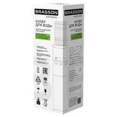 Кулер для воды BRASSON (БРАССОН) FSE-03WST, напольный, нагрев/охлаждение электронное, шкаф, 3 крана, белый, 455430 - фото 2