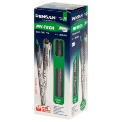 Ручка шариковая масляная PENSAN "My-Tech", ЗЕЛЕНАЯ, игольчатый узел 0,7 мм, линия 0,35 мм, 2240/25 Ручка шариковая масляная PENSAN "My-Tech", ЗЕЛЕНАЯ, игольчатый узел 0,7 мм, линия 0,35 мм, 2240/25 - фото 9