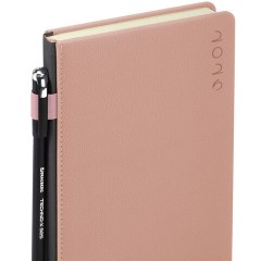 Ежедневник датированный 2026, А5, 138х213 мм, BRAUBERG "Essential", под кожу, держатель, розовый, 117395 - фото 6