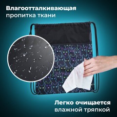 Мешок для обуви BRAUBERG БОЛЬШОЙ, с ручкой, карман на молнии, сетка, 49х41 см, "Cats", 271059 Мешок для обуви BRAUBERG БОЛЬШОЙ, с ручкой, карман на молнии, сетка, 49х41 см, "Cats", 271059 - фото 8