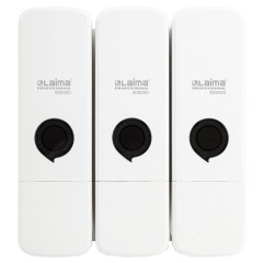 Дозатор тройной 3 х 0,3 л для жидкого мыла/шампуня/геля LAIMA PREMIUM, НАЛИВНОЙ, белый, 609500 - фото 4