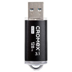 Флеш-диск 128 GB, CROMEX (КРОМЕКС) Ultra USB 3.1, металлический корпус, черный, 514165 - фото 3