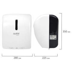 Диспенсер для полотенец в рулонах LAIMA PROFESSIONAL SUPER (H1), СЕНСОРНЫЙ, белый, ABS-пластик, 609507 - фото 8