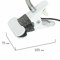 Лупа настольная на прищепке с LED-ПОДСВЕТКОЙ, диаметр 75 мм, увеличение 3, BRAUBERG, 455931 - фото 15