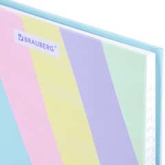 Блокнот А5 134х206 мм, 80 л., твёрдый, клетка, BRAUBERG, кросс-серия PASTEL, 117015 - фото 3
