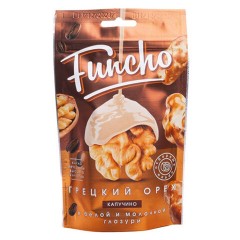 Грецкий орех в белой и молочной глазури FUNCHO со вкусом капучино, 100 г, 26603