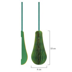 Елочные украшения из бумаги, НАБОР 6 шт., с глиттером, цвет изумрудный, ЗОЛОТАЯ СКАЗКА, 592541 - фото 6