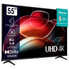 Телевизор HISENSE 55A6K, 55" (139 см), 3840x2160, 4K, 16:9, SmartTV, Wi-Fi, черный Телевизор HISENSE 55A6K, 55" (139 см), 3840x2160, 4K, 16:9, SmartTV, Wi-Fi, черный - фото 3