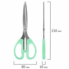 Ножницы BRAUBERG "CLASSIC PRO" 3 шт. (155, 185, 210 мм), мятные ручки, ВЫГОДНАЯ УПАКОВКА, 272979 Ножницы BRAUBERG "CLASSIC PRO" 3 шт. (155, 185, 210 мм), мятные ручки, ВЫГОДНАЯ УПАКОВКА, 272979 - фото 8