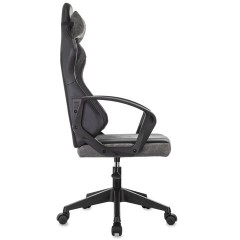 Кресло компьютерное BRABIX "Forcer GM-127", 2 подушки, экокожа/велюр, черное/серое, 533216 - фото 4