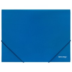 Папка на резинках А4 BRAUBERG UNIVERSAL, синяя, до 300 листов, 0,5 мм, 273037 - фото 2
