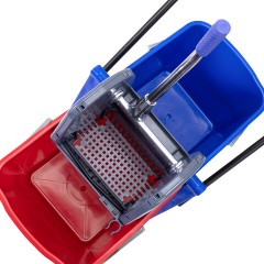 Тележка уборочная BRABIX, 2 съемных ведра 23 л, механический отжим, пластиковый каркас, 606659 - фото 7