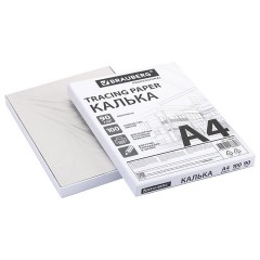 Калька А4 ВЫСОКОЙ ПРОЗРАЧНОСТИ, ПЛОТНАЯ, для печати и творчества, 90 г/м2, 100 листов, BRAUBERG, 116643 - фото 2