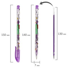 Ручки гелевые С БЛЕСТКАМИ BRAUBERG KIDS "CUTE ANIMALS", НАБОР 6 ЦВЕТОВ, корпус с печатью, узел 1 мм, линия письма 0,7 мм, 144443 - фото 10