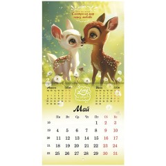 Календарь настенный перекидной 2026 г., BRAUBERG, 12 листов, 21,4х21,4 см, МИНИ, "Magic animals", 116943 - фото 8
