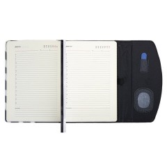 Ежедневник недатированный А5 155х213 мм BRAUBERG "Wild", под кожу, магнит, 160 л., ZEBRA, черный, 116233 - фото 7