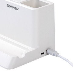Настольная лампа / светильник беспроводная SONNEN PT-302, органайзер, USB, LED, 3 Вт, 3 режима, 238783 - фото 8