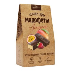 Конфеты-суфле "Медофеты" в глазури, ассорти: манго-маракуйя, лесная клубника, 150 г, БЕРЕСТОВ А.С., УТ-00031666 - фото 2