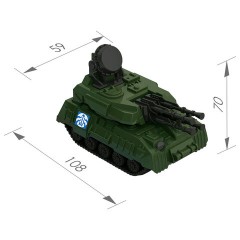 Военная машина игрушечная ЗЕНИТНАЯ УСТАНОВКА "Салют", пластиковая, 10,8x5,9x7 см, НОРДПЛАСТ, 344 - фото 2