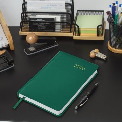 Ежедневник датированный 2026, А5, 138x213 мм, BRAUBERG "Select", балакрон, зеленый, 117083 - фото 5