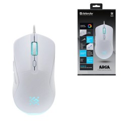Мышь проводная DEFENDER Arga GM-049, 1200/1800/2400/3600 dpi, 5 кнопок + 1 колесо-кнопка, белый, 52048 - фото 8