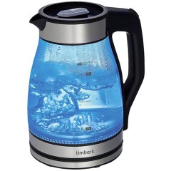 Чайник со съемным заварником TIMBERK T-EK27G02, 1,5 л, 1800 Вт, закрытый нагревательный элемент, стекло, стальной Чайник со съемным заварником TIMBERK T-EK27G02, 1,5 л, 1800 Вт, закрытый нагревательный элемент, стекло, стальной - фото 3
