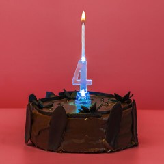 Цифра-подсвечник "4" светодиодная, ЗОЛОТАЯ СКАЗКА, в наборе 4 свечи 6 см, 1 батарейка, 591427 Цифра-подсвечник "4" светодиодная, ЗОЛОТАЯ СКАЗКА, в наборе 4 свечи 6 см, 1 батарейка, 591427 - фото 3