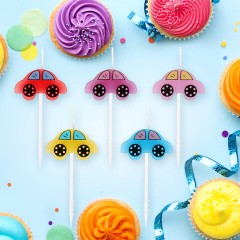 Свечи фигурные для торта на шпажках "Машинки", 5 шт., 2х3 см, ЗОЛОТАЯ СКАЗКА, 591464 - фото 2