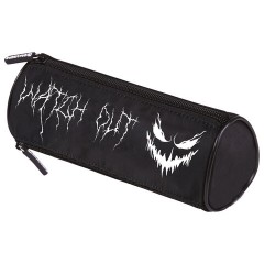 Пенал BRAUBERG, 3 отделения, нейлон, 21х7х7 см, "Scary face", 272308