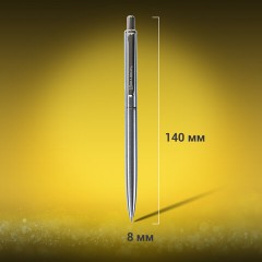 Ручка подарочная шариковая BRAUBERG Larghetto, СИНЯЯ, корпус серебристый с хромированными деталями, линия письма 0,5 мм, 143474 - фото 14