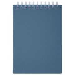 Блокнот МАЛЫЙ ФОРМАТ А6, 60 л., силиконовый гребень, обложка пластик, клетка, BRAUBERG, синий, 117565 - фото 2