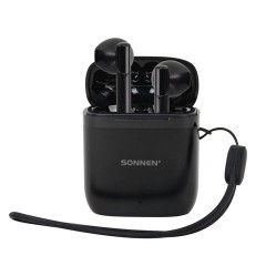 Наушники беспроводные TWS вкладыши с микрофоном, SONNEN EP-BH10B, Bluetooth 5.3, черные, 514122 - фото 2