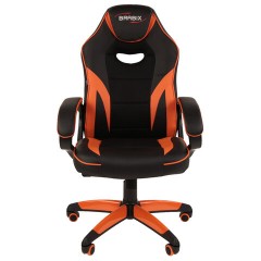 Кресло компьютерное BRABIX "Accent GM-161", TW/экокожа, черное/оранжевое, 532577, 7083505 - фото 3