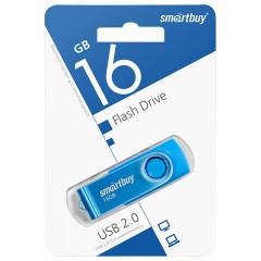 Флеш-диск 16 GB SMARTBUY Twist USB 2.0, синий, SB016GB2TWB Флеш-диск 16 GB SMARTBUY Twist USB 2.0, синий, SB016GB2TWB - фото 3