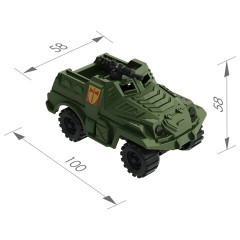 Военная машина игрушечная РАЗВЕДЫВАТЕЛЬНАЯ "След", пластиковая, 10x6x6 см, НОРДПЛАСТ, 378 - фото 2