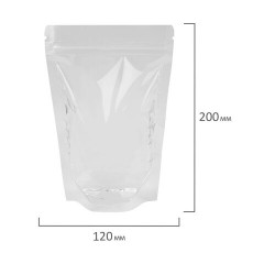 Пакеты дой-пак с замком ZIP LOCK, прозрачные, 120х200 + 40 мм, КОМПЛЕКТ 100 штук, 70 мкм, BRAUBERG, 700696 - фото 6
