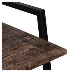 Стол на металлокаркасе BRABIX "LOFT CD-003", 640х420х840 мм, цвет морёный дуб, 641215 - фото 8