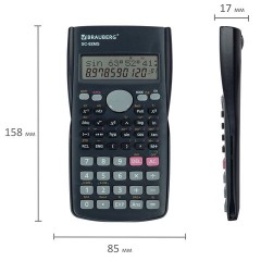 Калькулятор инженерный BRAUBERG SC-82MS (158х85 мм), 240 функций, 10+2 разрядов, темно-синий, 271721 - фото 13