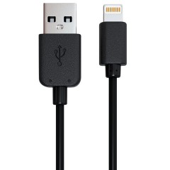Кабель USB 2.0 – Lightning, 1 м, RED LINE, для подключения портативных устройств, черный, УТ000008646 - фото 2