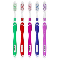 Зубная щетка средней жесткости, КОМПЛЕКТ 10 шт., LAIMA DENT, 609311 - фото 2