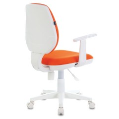 Кресло детское BRABIX "Fancy MG-201W", с подлокотниками, пластик белый, оранжевое, 532410, MG-201W_532410 Кресло детское BRABIX "Fancy MG-201W", с подлокотниками, пластик белый, оранжевое, 532410, MG-201W_532410 - фото 5