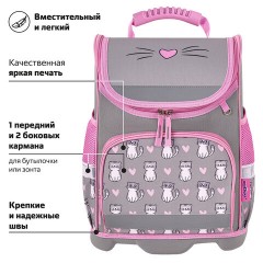 Ранец ЮНЛАНДИЯ WISE, 1 отделение, 3 кармана, устойчивое дно, "Sweet whiskers", 37x29х15 см, 272075 Ранец ЮНЛАНДИЯ WISE, 1 отделение, 3 кармана, устойчивое дно, "Sweet whiskers", 37x29х15 см, 272075 - фото 11